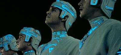 Everyone stares in disgust at the hideous Julia Roberts program. Tron image