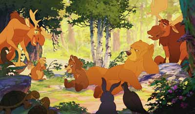 Kenai plays straight man to Koda's goofball. Brother Bear image