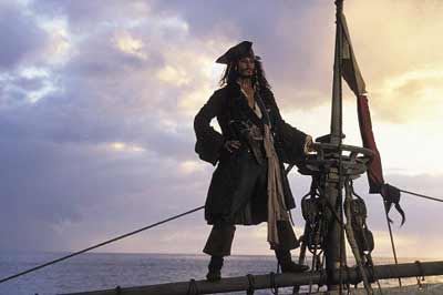 A typically non showman-like entrance from Sparrow. Pirates of the Caribbean image