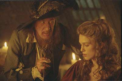 Scary bedtime stories from crusty pirates didn't scare Elizabeth. Pirates of the Caribbean image
