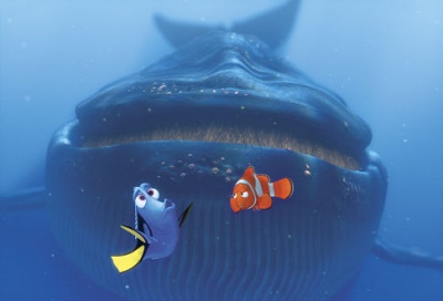 There's a whale, there's a whale, there's a whale fish, he cried, and the whale was in full view. Finding Nemo image