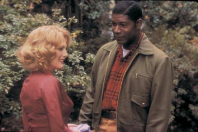 Quaid (not pictured) idly wonders what Haysbert's head would look like on a stick. Far From Heaven image