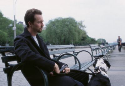 The problem with showing characters in films doing a spot of soul searching is that it always seems to require them to be near an expanse of waterway to stare out over. 25th Hour image